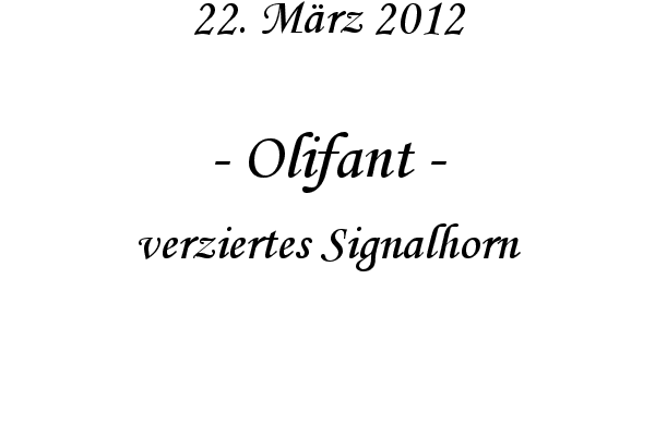 Olifant - verziertes Signalhorn