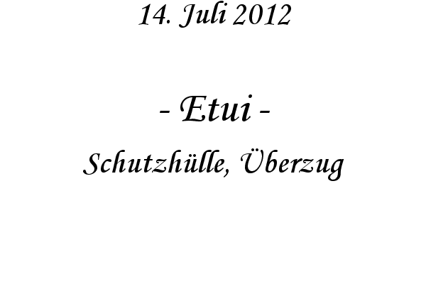 Etui - Schutzh�lle, �berzug
