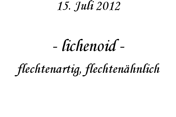 lichenoid - flechtenartig, flechten�hnlich