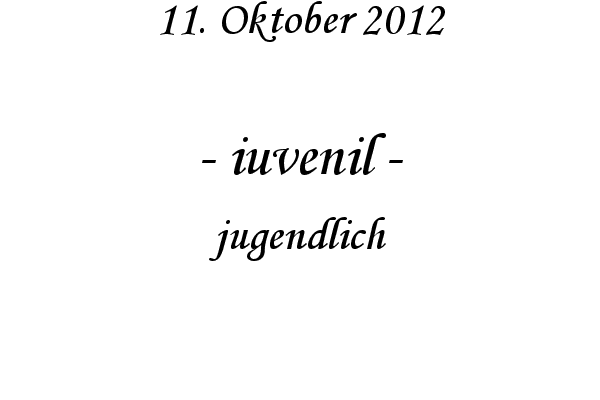iuvenil - jugendlich