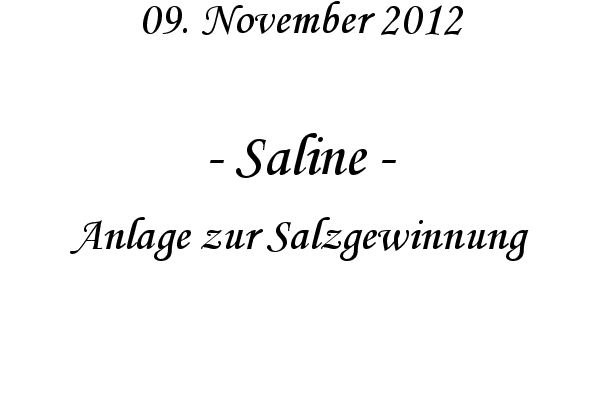 Saline - Anlage zur Salzgewinnung