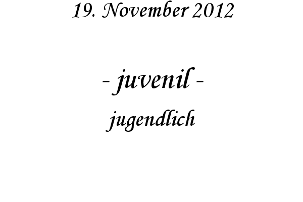 juvenil - jugendlich
