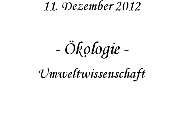 �kologie - Umweltwissenschaft