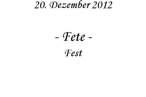 Fete - Fest