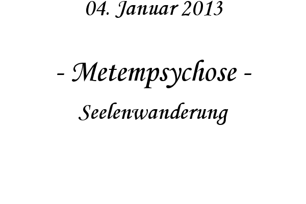 Metempsychose - Seelenwanderung