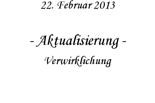 Aktualisierung - Verwirklichung