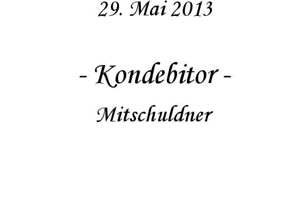 Kondebitor - Mitschuldner