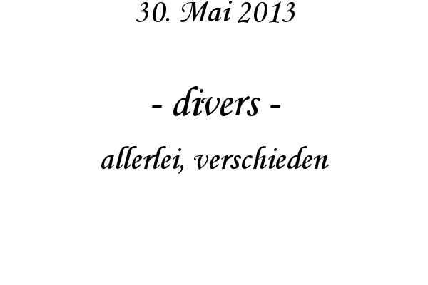 divers - allerlei, verschieden