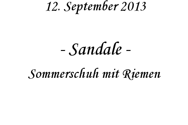 Sandale - Sommerschuh mit Riemen