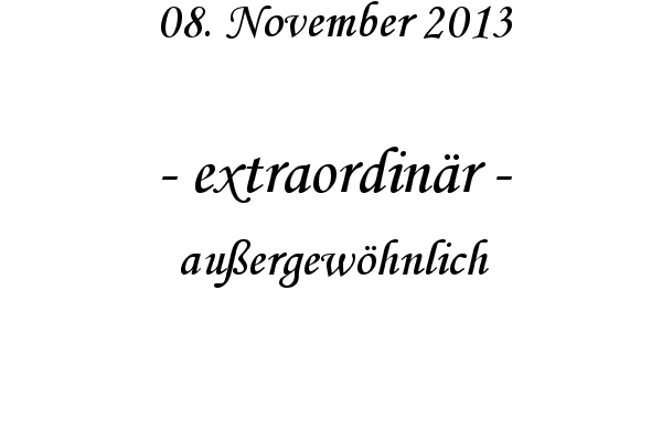extraordin�r - au�ergew�hnlich