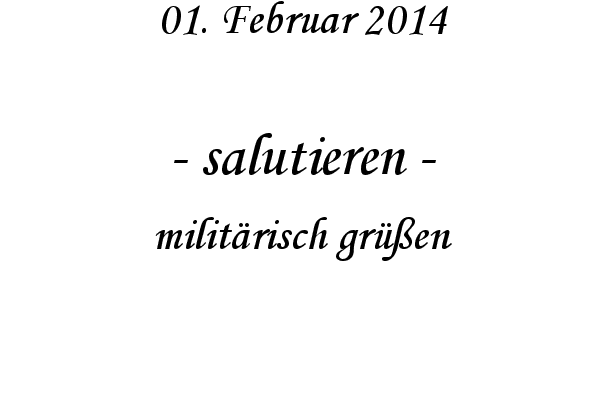 salutieren - milit�risch gr��en