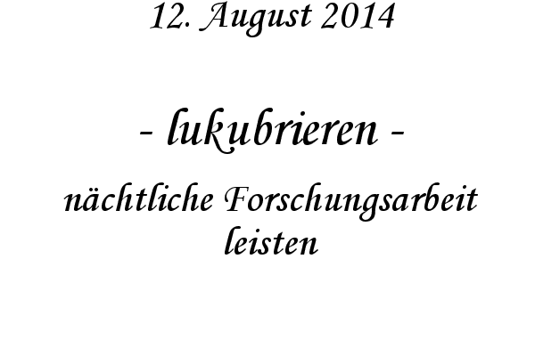 lukubrieren - nchtliche Forschungsarbeit leisten
