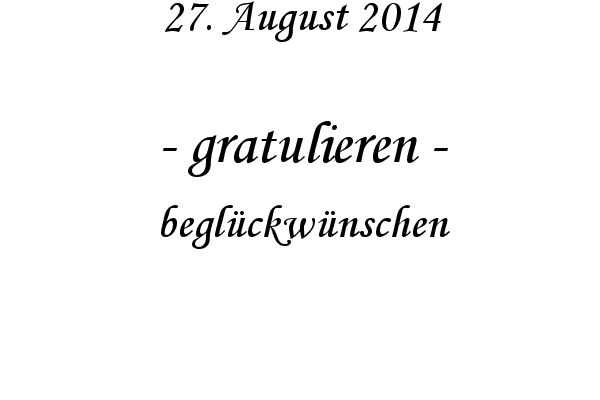 gratulieren - beglckwnschen
