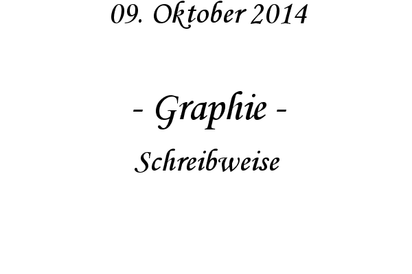 Graphie - Schreibweise
