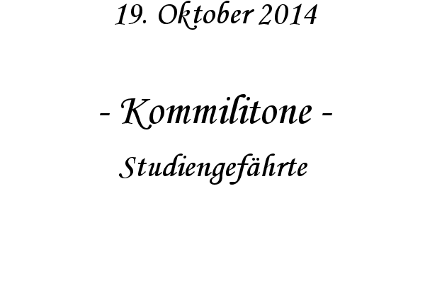Kommilitone - Studiengefhrte
