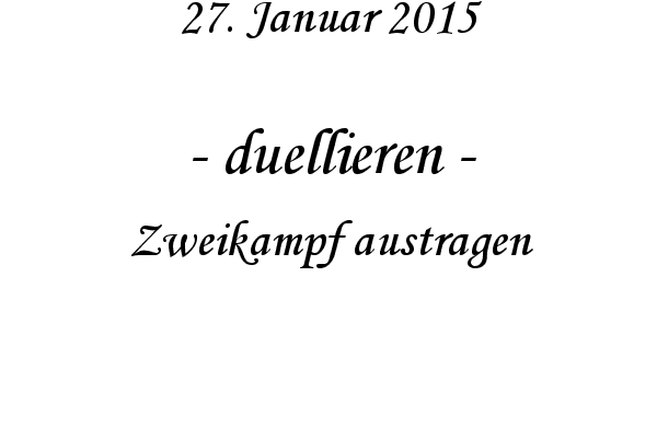 duellieren - Zweikampf austragen

