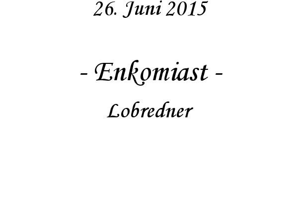 Enkomiast - Lobredner
