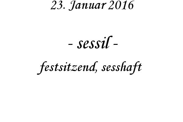 sessil - festsitzend, sesshaft
