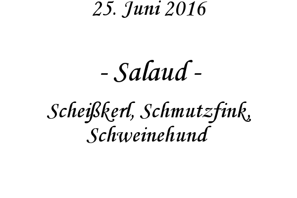 Salaud - Scheikerl, Schmutzfink, Schweinehund
