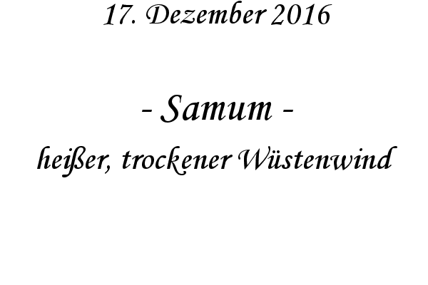 Samum - heier, trockener Wstenwind
