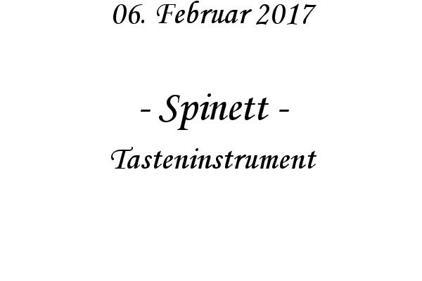 Spinett - Tasteninstrument
