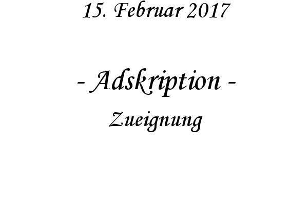 Adskription - Zueignung
