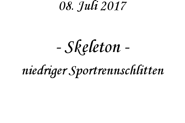 Skeleton - niedriger Sportrennschlitten