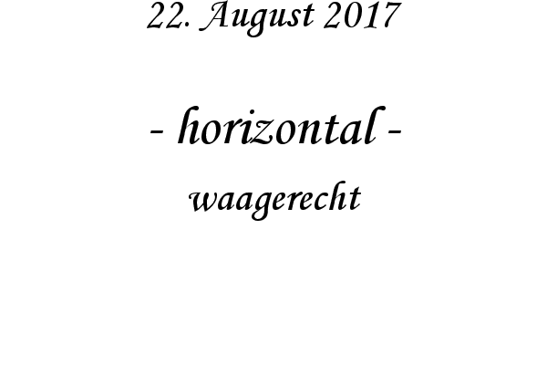 horizontal - waagerecht
