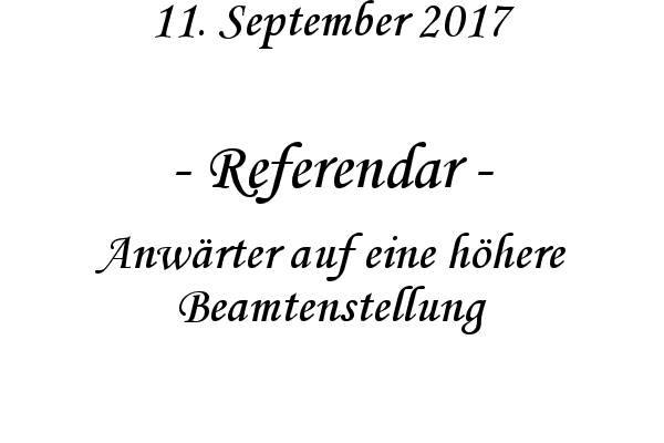 Referendar - Anwrter auf eine hhere Beamtenstellung

