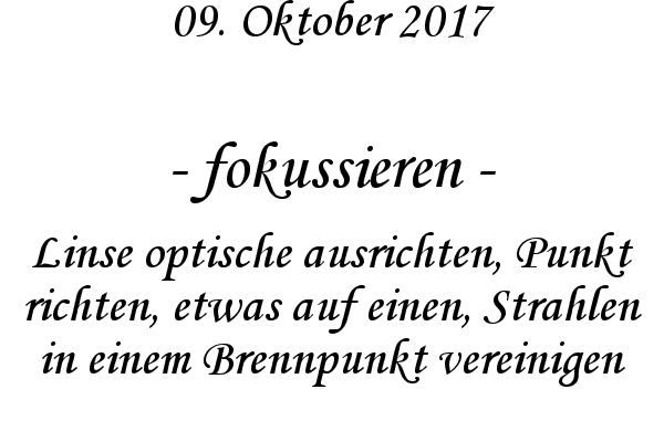 fokussieren - Linse optische ausrichten, Punkt richten, etwas auf einen, Strahlen in einem Brennpunkt vereinigen
