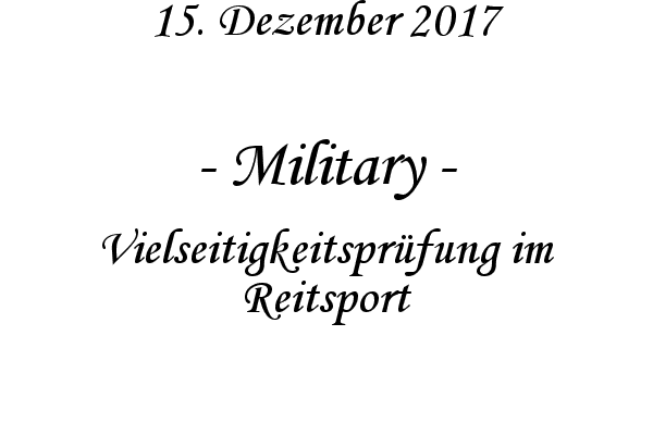 Military - Vielseitigkeitsprfung im Reitsport
