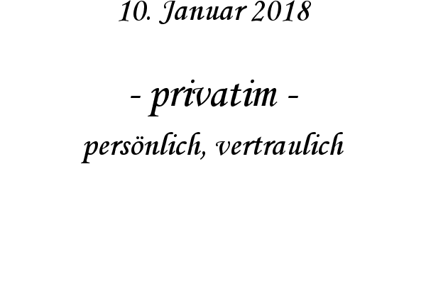 privatim - pers�nlich, vertraulich