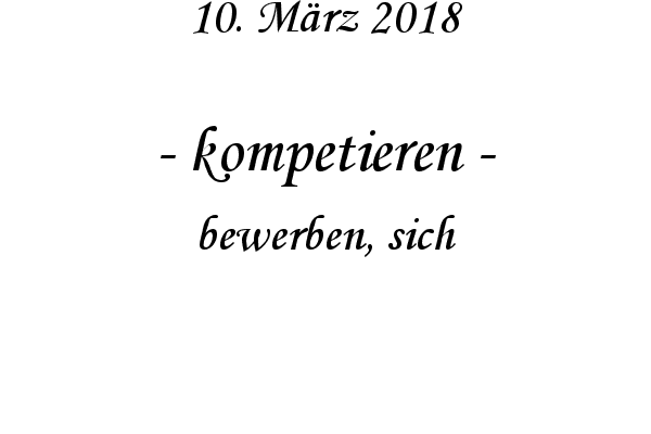 kompetieren - bewerben, sich
