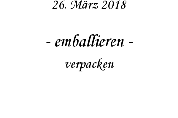 emballieren - verpacken
