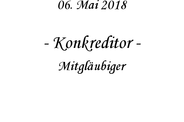 Konkreditor - Mitgl�ubiger