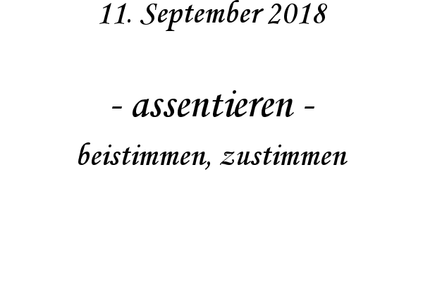 assentieren - beistimmen, zustimmen
